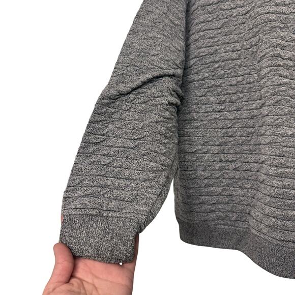 Zara Trafaluc Gray Textured Knit Pullover Sweatshirt Women’s Small Comfy Fall - Picture 5 of 6